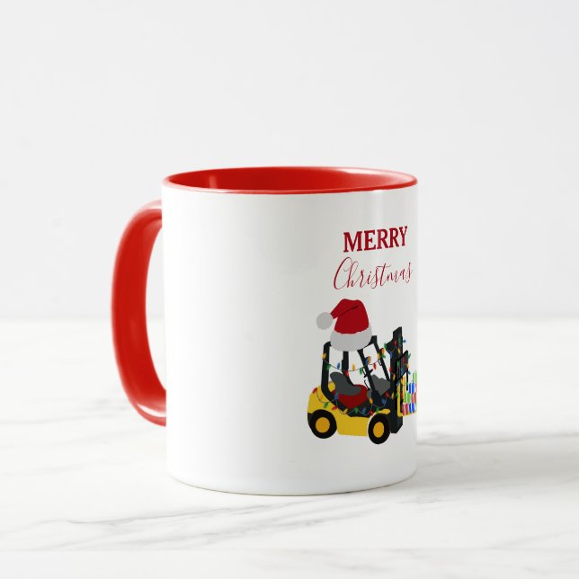 Taza Navidades Forklift Truck (Anverso izquierdo)