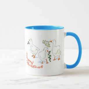 Taza Navidades Geese Ringer Mug