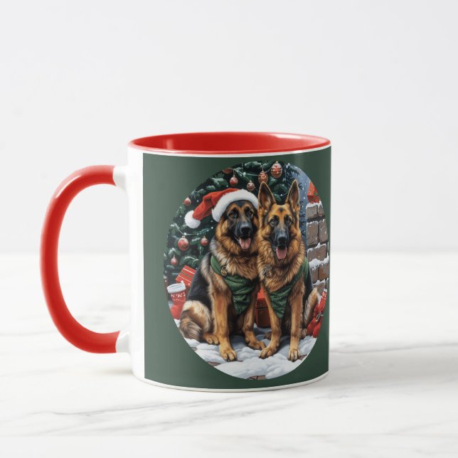 Taza Navidades German Shepherd Dogs (Izquierda)