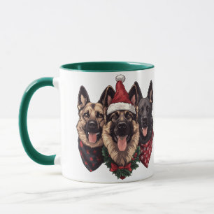Taza Navidades German Shepherd Dogs