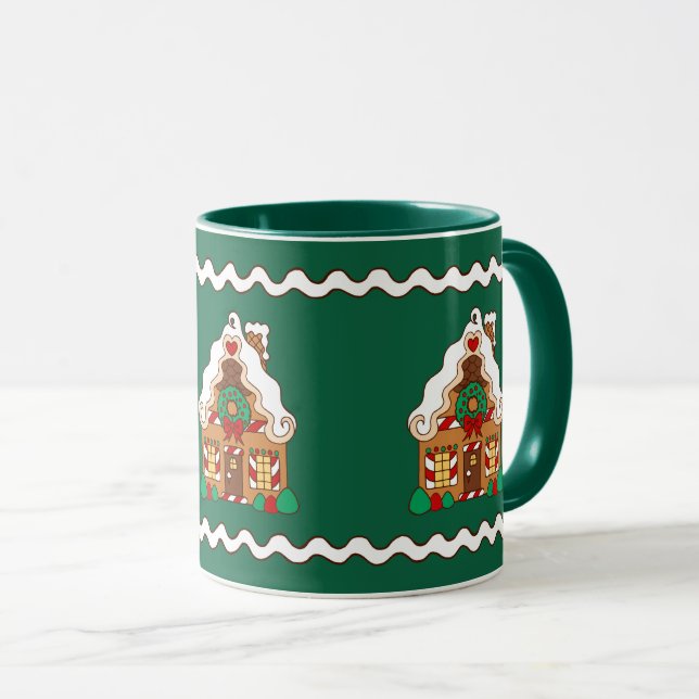 Taza Navidades Gingerbread House Coffee Mug (Anverso derecho)