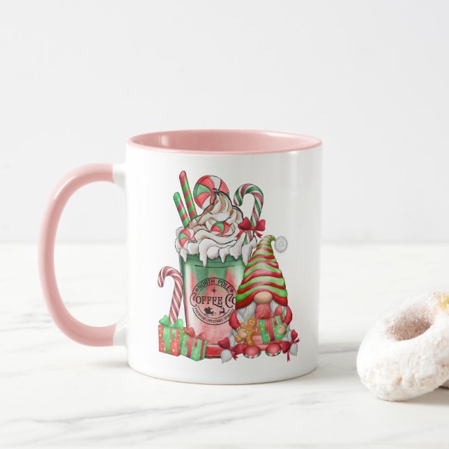 Taza Navidades Gnome y Peppermint Coffee (Con donut)