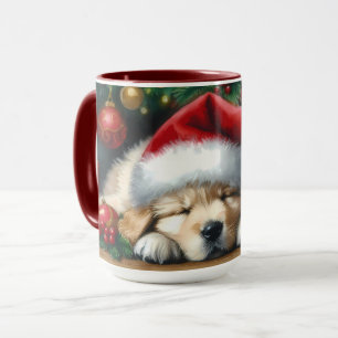 Taza Navidades Golden Retriever Puppy