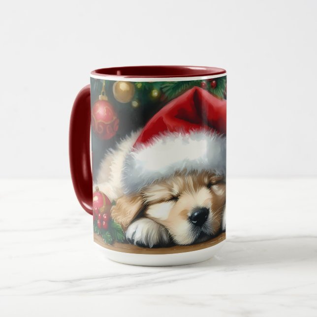Taza Navidades Golden Retriever Puppy (Anverso izquierdo)