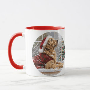 Taza Navidades Golden Retriever Santa Dog
