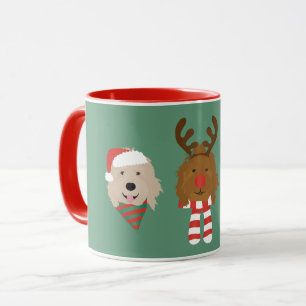 Taza Navidades Goldendoodle Dogs