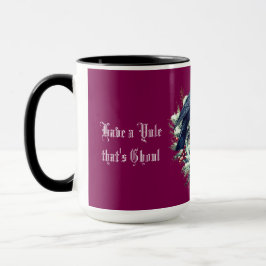 Taza Navidades góticos de pájaro negro Wreath Mug