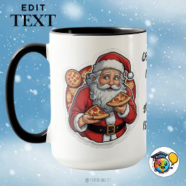 Taza Navidades graciosos de Pizza Mug editable