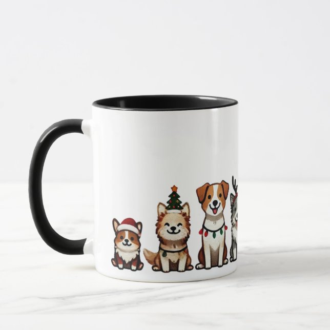 Taza Navidades Holiday Dogs Mugs (Izquierda)