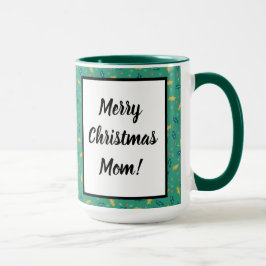 Taza Navidades Holly Leaves & Berries con Snowflakes