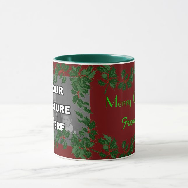 Taza Navidades Holly Photo Mug (Centro)