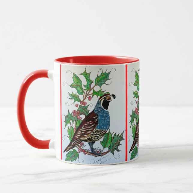 Taza Navidades Holly Quail (Izquierda)