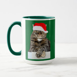 Taza Navidades Humbug Foto con Santa Hat