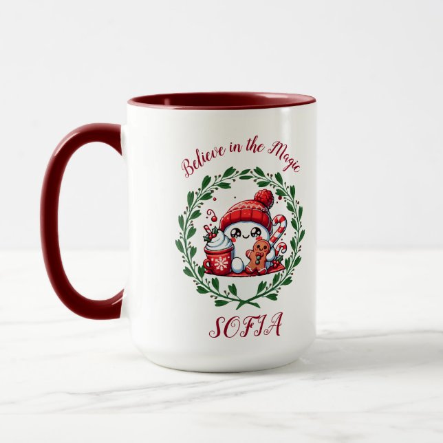 Taza Navidades inteligentes creen en la magia (Izquierda)