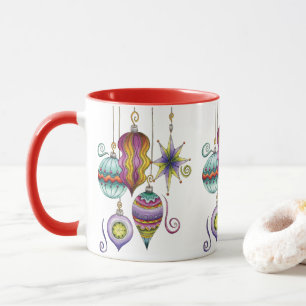 Taza Navidades íntimos, adornos de vidrio elegante y br