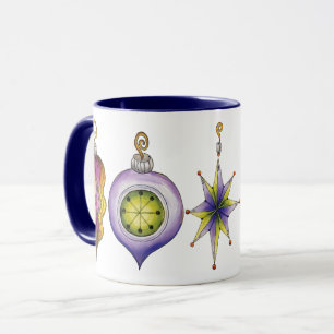Taza Navidades íntimos, adornos de vidrio elegante y br