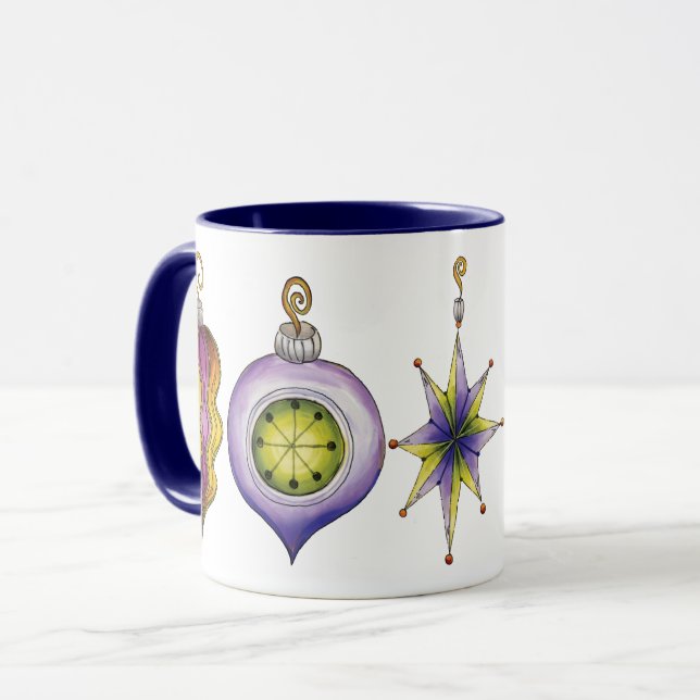 Taza Navidades íntimos, adornos de vidrio elegante y br (Anverso izquierdo)