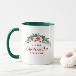 Taza Navidades Joy Evergreen Bouquet Coffee de vacacion