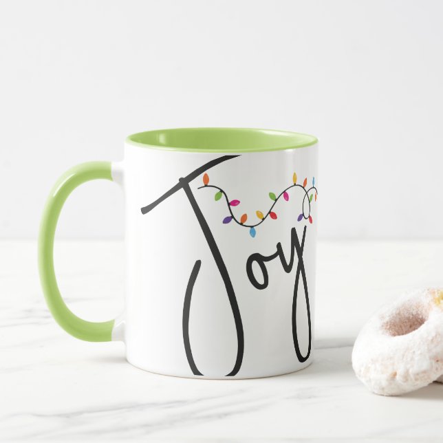 Taza Navidades Joy Personalizado Branded Mug (Con donut)