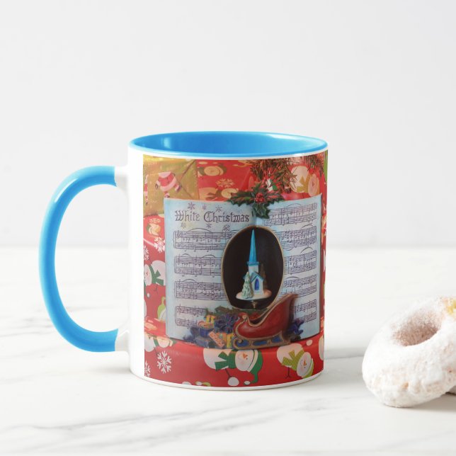 Taza Navidades Libro de Música Café Mug (Copa) (Con donut)