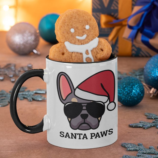 Taza Navidades Lilac Tan Bulldog francés Mug (Subido por el creador)