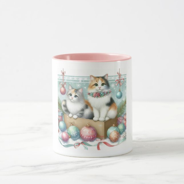 Taza Navidades lindo gato persa (Centro)