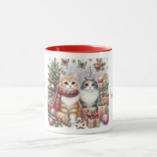 Taza Navidades lindos gatos