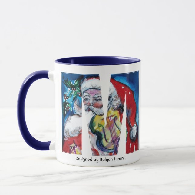 TAZA NAVIDADES M CARTA / SANTA CON MONOGRAMA VIOLÍN (Izquierda)