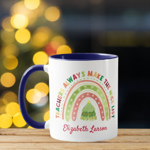 Taza Navidades maestros del arcoiris aprecian el azul m