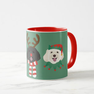 Taza Navidades Maltipoo Dogs