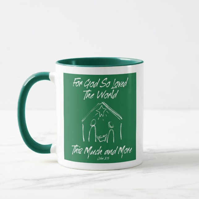 TAZA NAVIDADES MANGER MUG - VERDE (Izquierda)