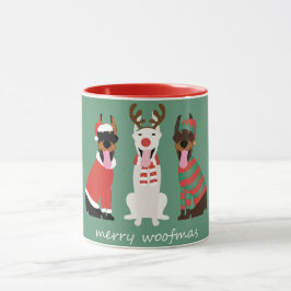 Taza Navidades Merry Woofmas Dobermann Perros