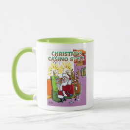 Taza Navidades Moda desplegable verde estilo Casino