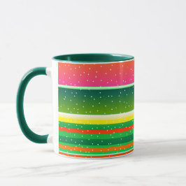 Taza Navidades modernos patrón artístico a rayas Mug