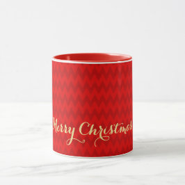 Taza Navidades modernos Personalizado del patrón rojo F