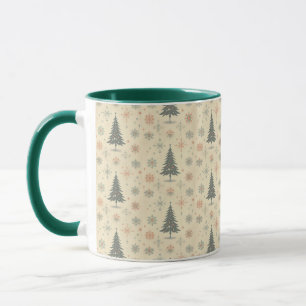 Taza Navidades modernos vintage/retro/invierno