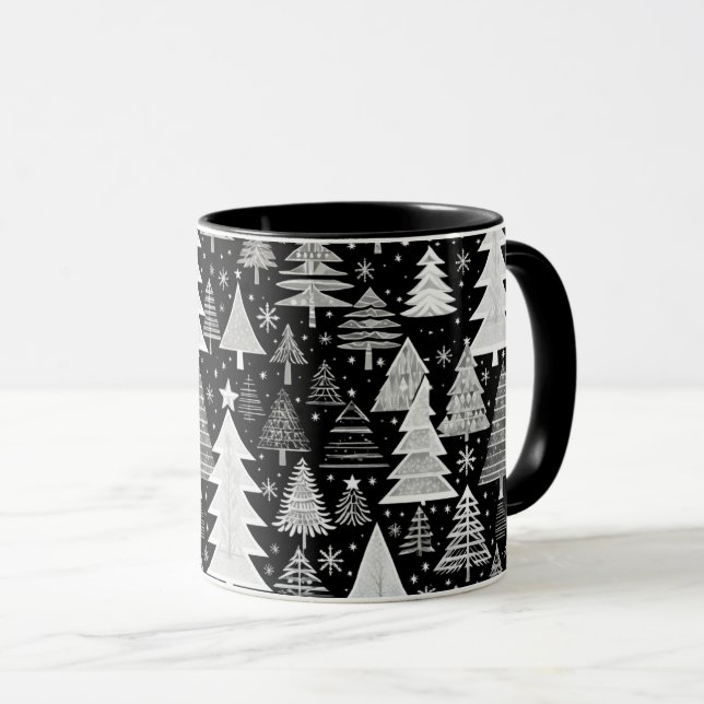 Taza Navidades monocromáticos (Anverso derecho)