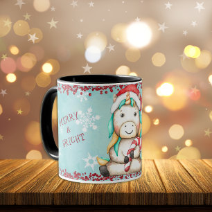 Taza Navidades moros y brillantes unicornio