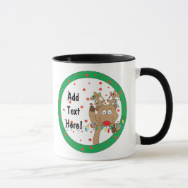 Taza Navidades Mug 11 oz. Personalización de renos