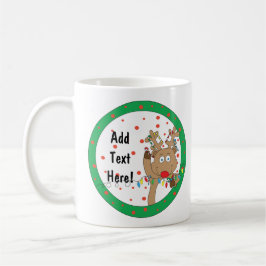 Taza Navidades Mug 11 oz. Personalización de renos
