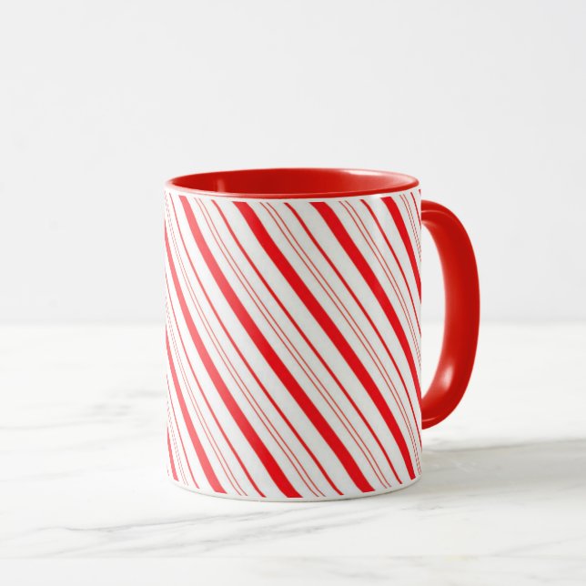Taza Navidades Mug-Candy Cane a rayas (Anverso derecho)