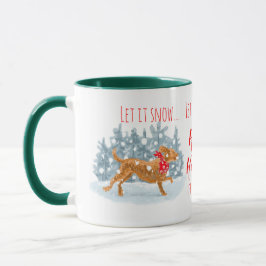 Taza Navidades mug golden doodle personalizado divertid