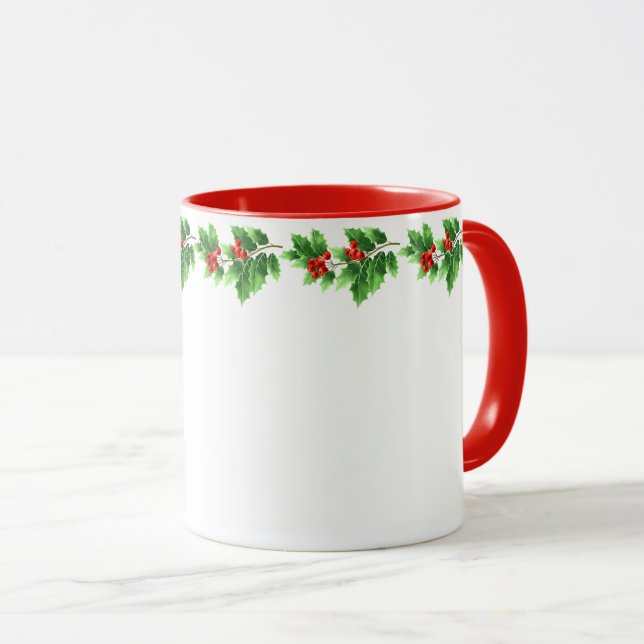Taza Navidades Mug-Holiday Holly (Anverso derecho)