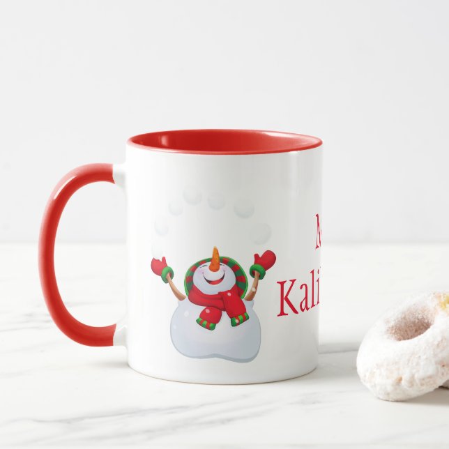 Taza Navidades Mug-Snowman-Mele Kalikimaka (Con donut)