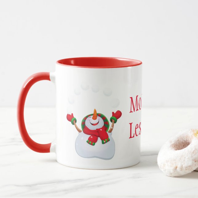Taza Navidades Mug-Snowman-Mo' adim Lesimkha (Con donut)