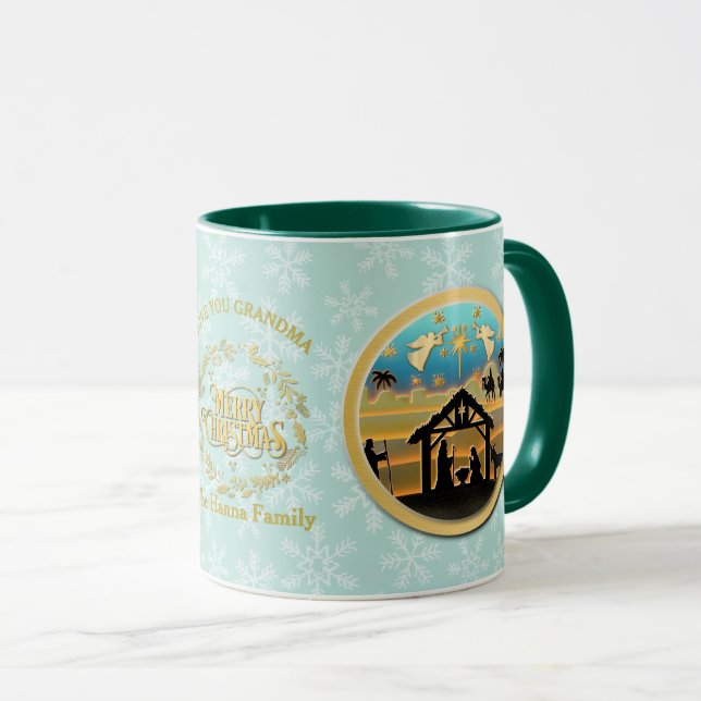 Taza Navidades Natividad y Te Amas Abuela (Anverso derecho)