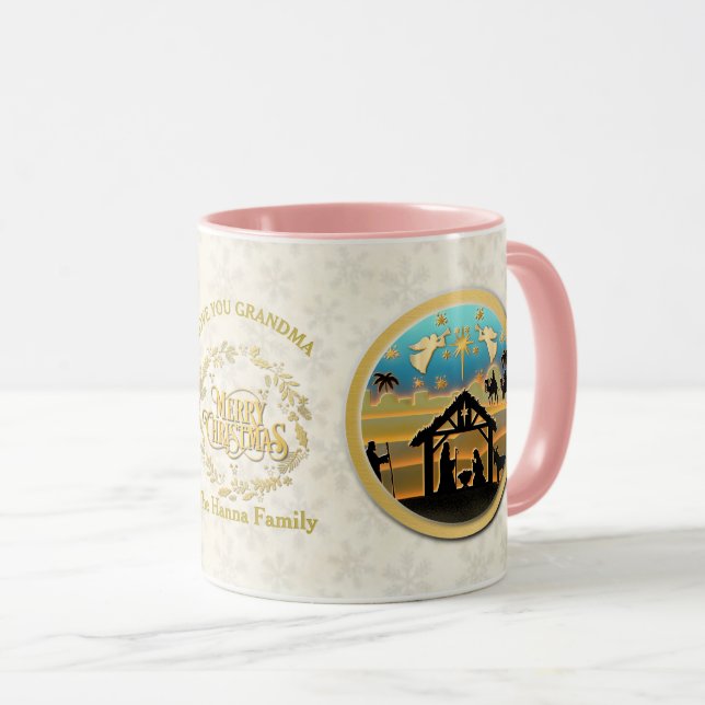 Taza Navidades Natividad y Te Amas Abuela (Anverso derecho)