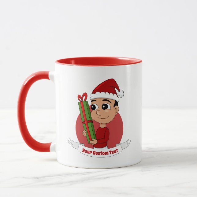 Taza Navidades niño personalizado mug (Izquierda)