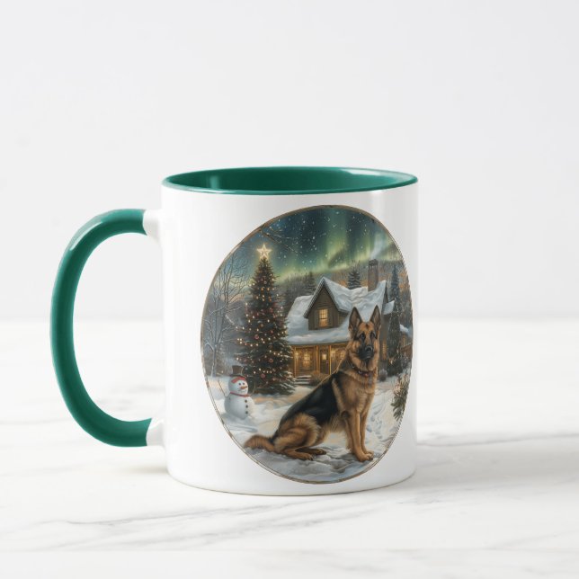 Taza Navidades Pastor Alemán (Izquierda)