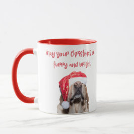 Taza navidades peludos y brillantes, perro santa divert